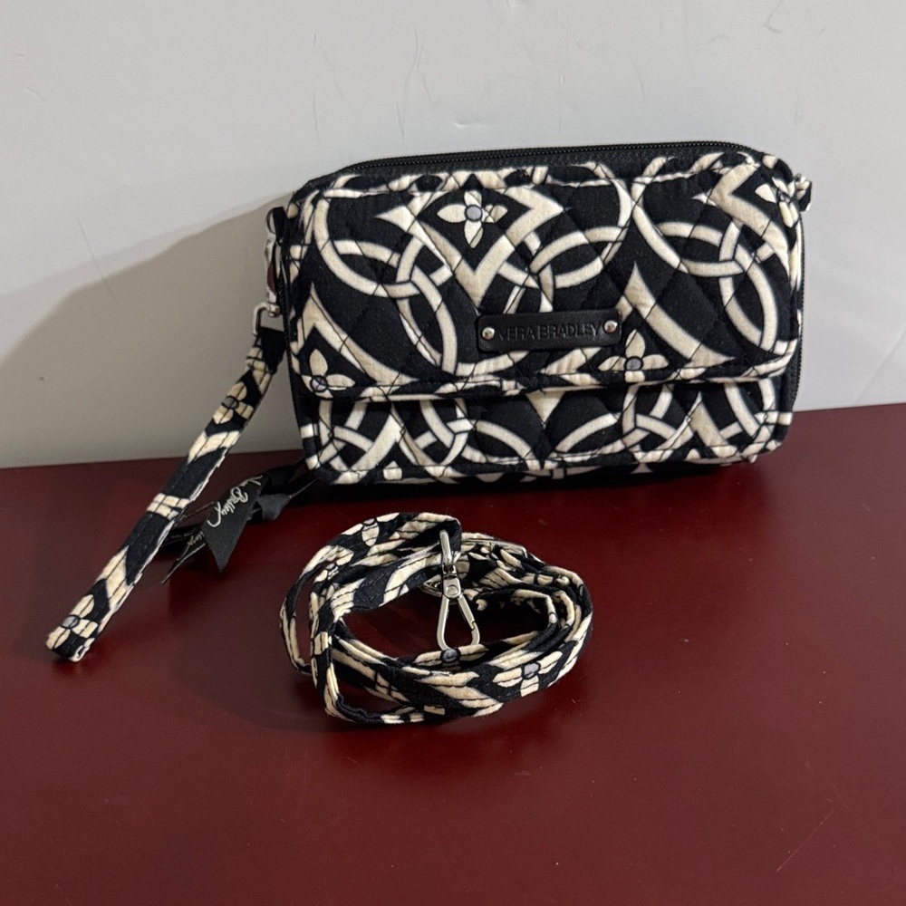 Vera Bradley Concerto Black and White Crossbody Bag - Picture 2 of 6